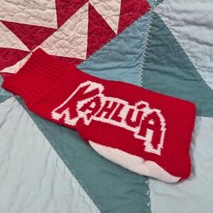 Kahlua Red Knit Drink Holder Mitten Beer Soda Coozy‎ Barware Accessory